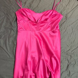 Pink Satin Dress